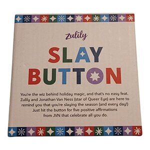 Jonathan Van Ness Zulily Slay XMAS BUTTON has Various Sayings